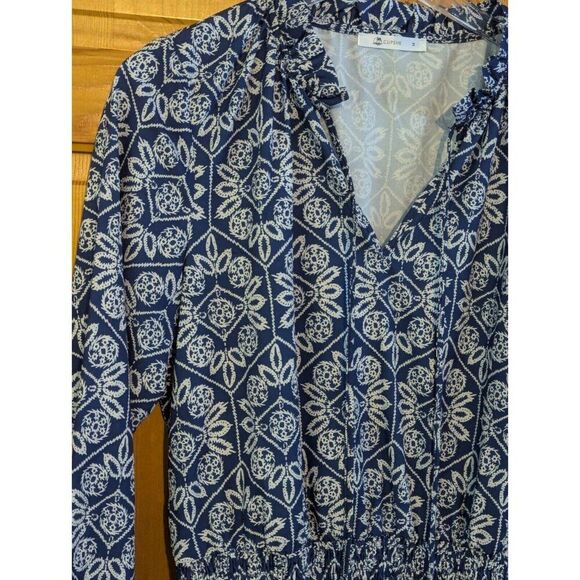 Cupshe Dress Medium Resort Floral Print‎ Smocked Waist Long Sleeve - Picture 1 of 16